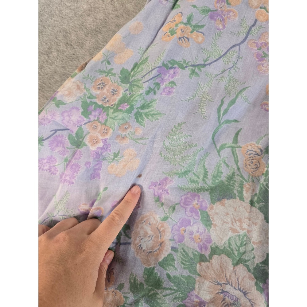 Jody of California Dress Womens XS Purple Vintage 70s Floral Prairie Cottagecore - Picture 10 of 16